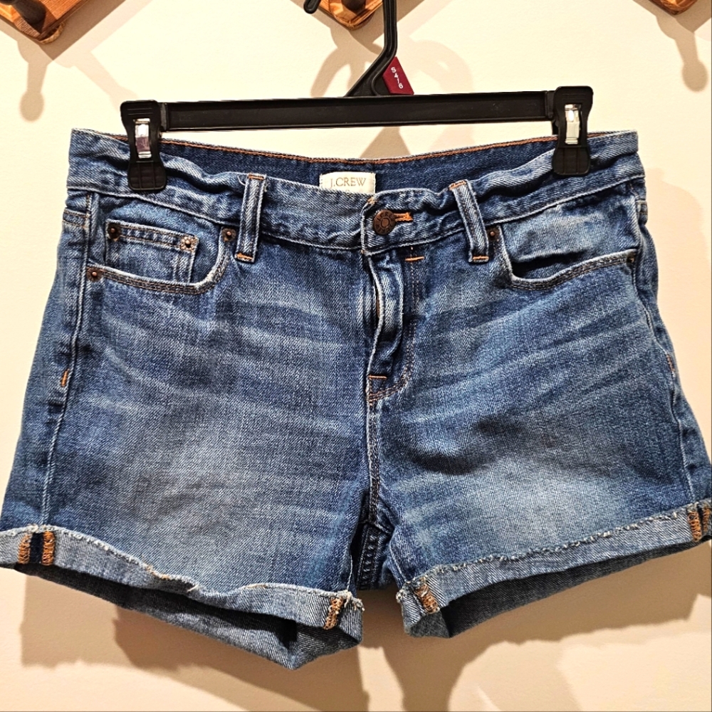 J. Crew Jean Shorts Size 26 Cuffed Hem